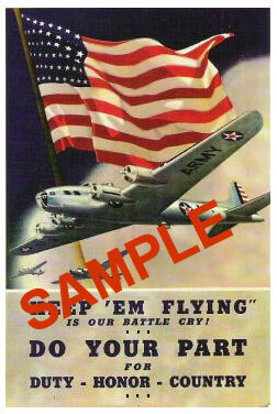 Modal Additional Images for 1942 Keep Em Flying  "Do Your Part" WW2 Sticker